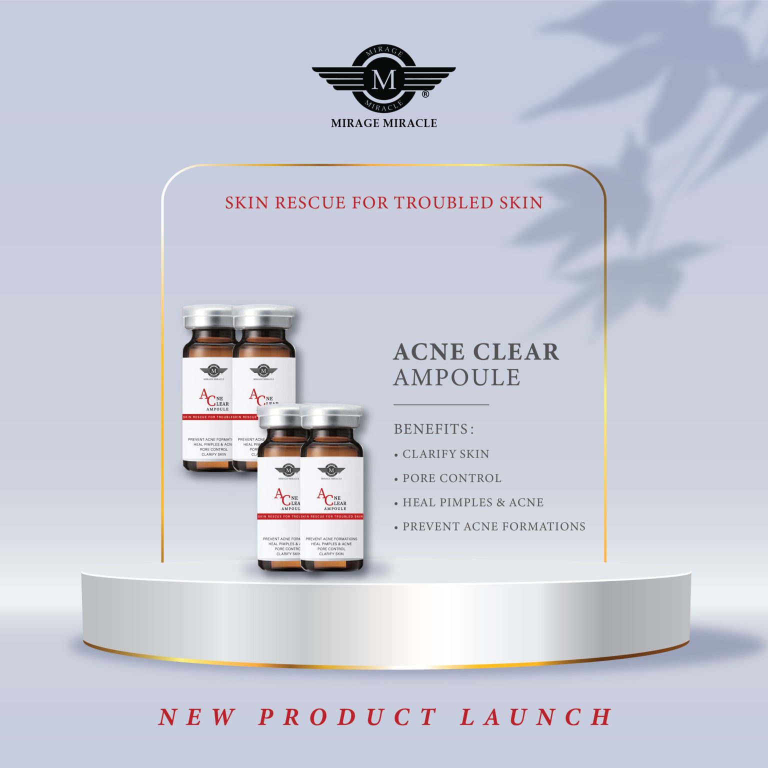 Acne Clear Ampoule Set of 4 Mirage Aesthetic